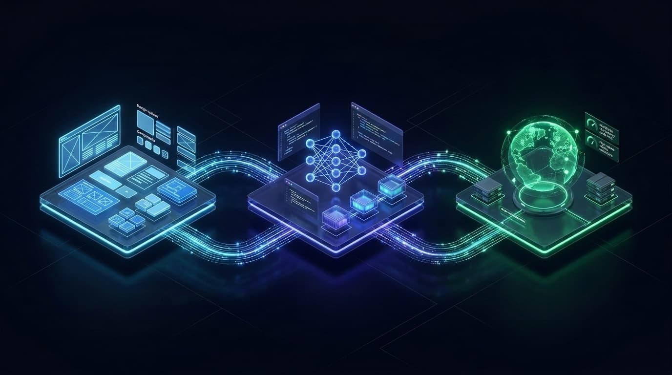 01 Architecture & UI/UX, 02 Next.js & AI Core, 03 Global Cloud & Performance